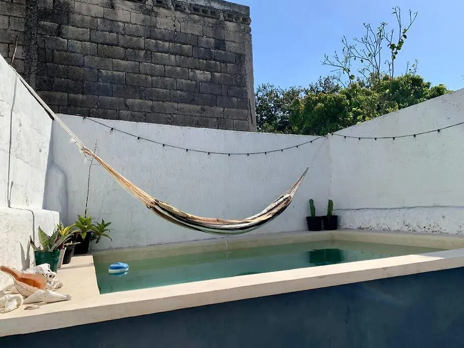 Casita Azul Colonial En El Centro De Merida. México